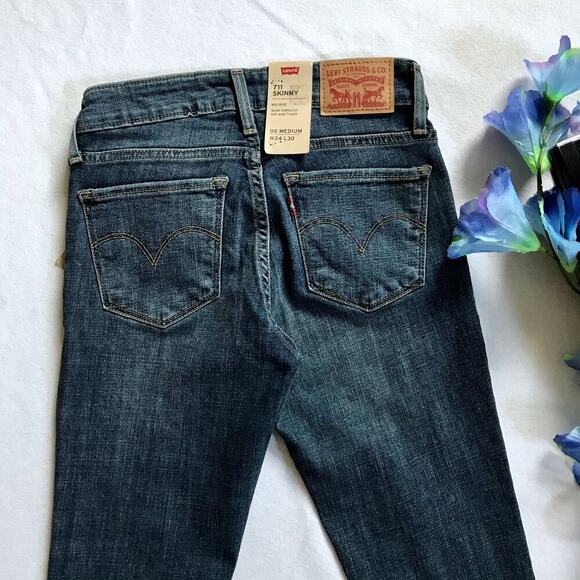 Levi's NWT 711 Skinny Jeans Women 00/24 - Picture 6 of 10